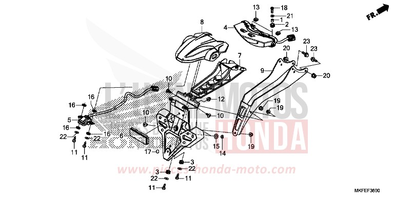 FEU ARRIERE de CBR1000RR SP SP1 SP2 GRAND PRIX RED (R380X) 2019